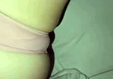 chupando sus tetas grandes, spanking la mamá de mi novia antes de correrme en su boca anal