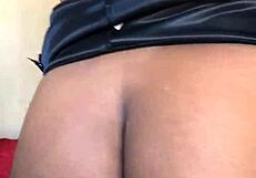 Ebony milf teases her wet pussy with vibrator before peeing everywhere you watching?