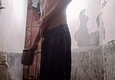 kolkata stud jerks monster cock solo in steamy bathroom 😏🍆