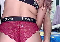 University Student Visits Room for Intimate Homemade Latina Tease in Leggings