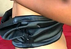 Ebony milf teases her wet pussy with vibrator before peeing everywhere you watching?