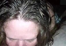 Milf slurps cock hungrily in provocative blowjob tease