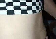 chupando sus tetas grandes, spanking la mamá de mi novia antes de correrme en su boca anal