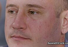 Asian spinner rides teacher cock by chalkboard 😏🍆💦