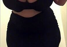 bbw pawg shakes massive ass and tits in homemade tease fest