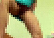 Cute Teen's Pink Panties Peek Under Short Skirt