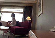 Secret tall busty japanese college girl model audition in miniskirt