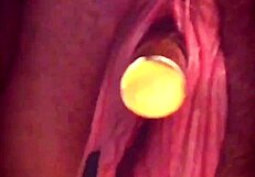 Weights Stretch Her Massive Pink Pussy Lips Wide