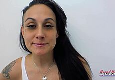 Tattooed Brunette Kali Ryder Delivers Deep Rimjob And Blowjob