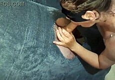 alineteless gulps young stud's huge cock deep in sensual pleasure hole