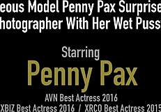 whoa this gorgeous redhead model penny pax in lingerie and heels fingers her wet pussy for the photographer pov