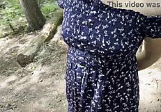 Russian Forest Miniskirt MILF Begs Stranger for Creampie Fuck Now!