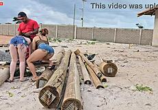 Carpinteiro gets paid with fat asses from brazilian bbw bosses 😈🍑