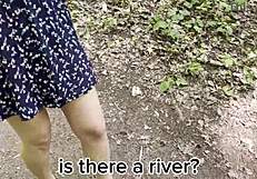 Russian Forest Miniskirt MILF Begs Stranger for Creampie Fuck Now!