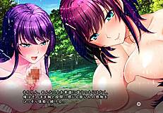 Nureru Kotou Shizuku And Mio Titty Fuck In Wild Group Threesome!