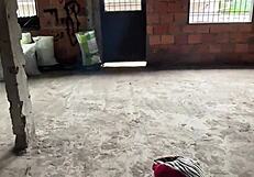 Heartbroken step-niece licks balls desperately then takes pov facial cumshot