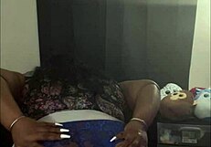 pretty ebony bbw ava knightly claps big tits fat ass around buttplug sexy