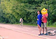 yo jeny, hidden cam catches your public striptease heels flash