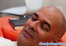 Sweet 18+ Teen Sucks Grandpa's Cock and Swallows His Thick Cum