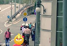 yo jeny, hidden cam catches your public striptease heels flash