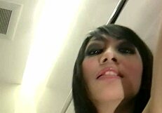 Beautiful Teen Tranny Strips Lingerie Reveals Massive Tits Short Hair Whipping