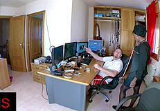 Black milf cougar gets pussy and ass fucked doggystyle cowgirl with interracial cum swallow rimjob