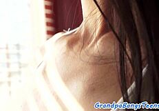 Sweet 18+ Teen Sucks Grandpa's Cock and Swallows His Thick Cum