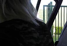 blonde cougar spreads legs for rough car fuck on october 31