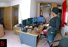 Black milf cougar gets pussy and ass fucked doggystyle cowgirl with interracial cum swallow rimjob