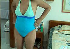 i shave my hairy pussy on beach then masturbate for stepson