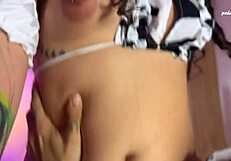 i rub my stepsister's pussy then accidentally fuck her tight hole