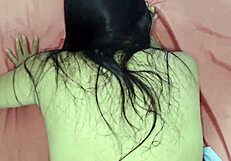 Wife's christmas surprise deepthroats husband's big cock then takes intense doggystyle pounding speechless