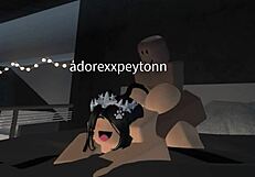 Roblox slut adorexxpeytonn craves big black cock interracial pounding