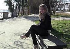 Petite 19-Year-Old Blonde Jess French Casting Interview Dildo Masturbation Toys