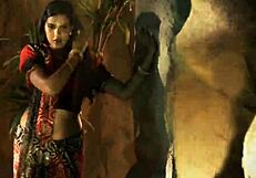 Watch this exotic indian princess dance seductively shaking her brunette curves!