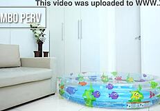 Ana sasuga's ebony tits bounce in first brutal double anal pee-drinking dp gangbang