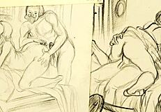 Explore vintage erotic art through antique retro lens