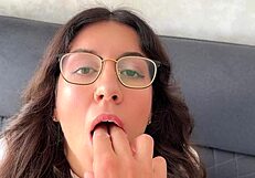 therapist fills eager student every hole anal cum glasses