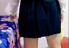 my stepsister in that short school uniform skirt finally lets me fuck her after years of teasing homemade