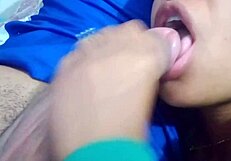 Stress Relief? Wife Blows Husband Deep in Secret