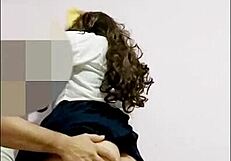 my stepsister in that short school uniform skirt finally lets me fuck her after years of teasing homemade