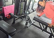 i fucked hot latina milf at gym and creampied her pussy