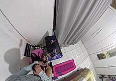 housewife trades her curves for the technician's services while hubby's away