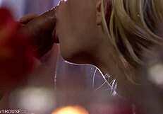 blonde wife aimee addison rides cock for messy cumshot on her sexy feet