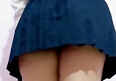 my stepsister in that short school uniform skirt finally lets me fuck her after years of teasing homemade