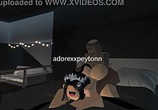 Roblox slut adorexxpeytonn craves big black cock interracial pounding