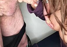 Godo blasts deep in her mouth and all over her tongue yum