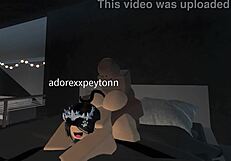 Roblox slut adorexxpeytonn craves big black cock interracial pounding