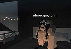 Roblox slut adorexxpeytonn craves big black cock interracial pounding