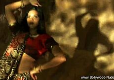 Watch this exotic indian princess dance seductively shaking her brunette curves!